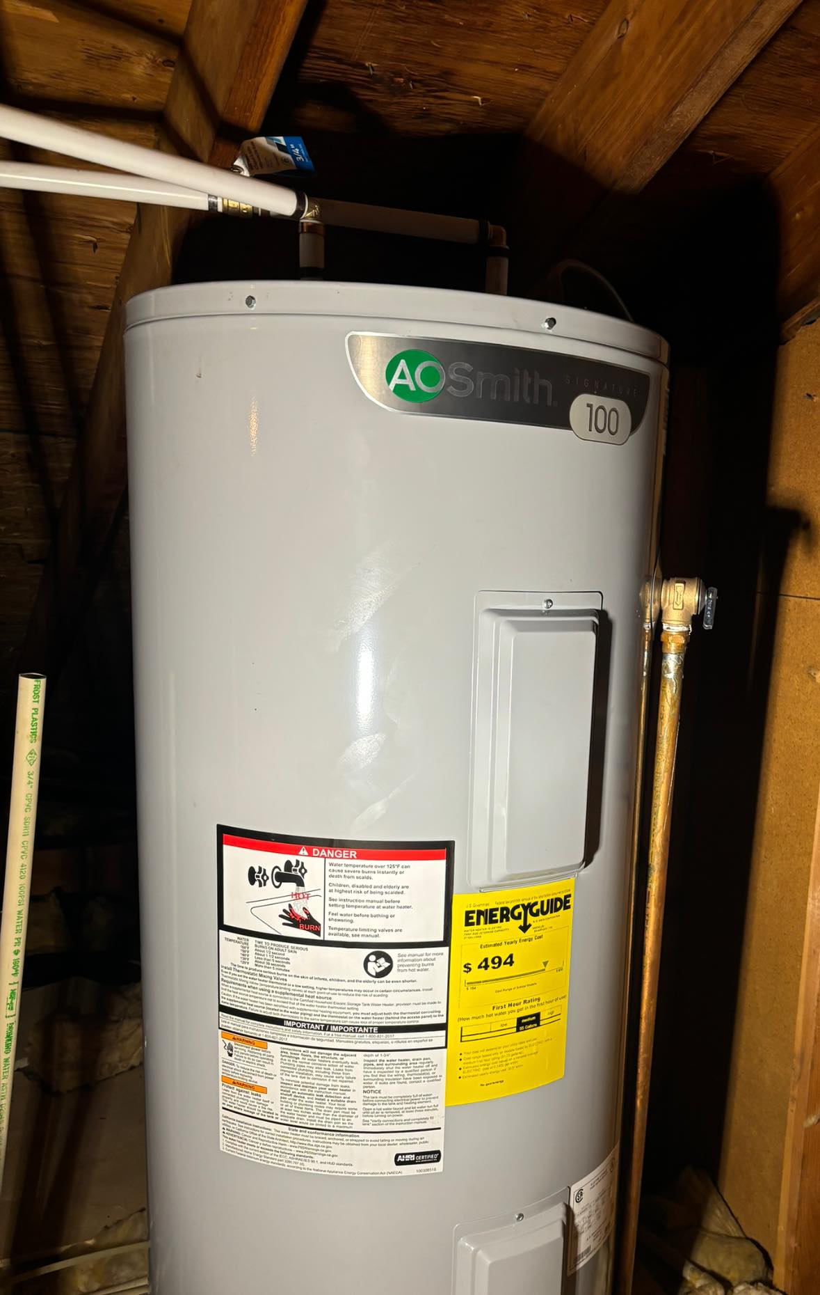 Water heater installation by B. Smith Services